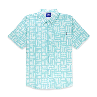Boatbar SS Button Down Shirt | Pastel Turquoise