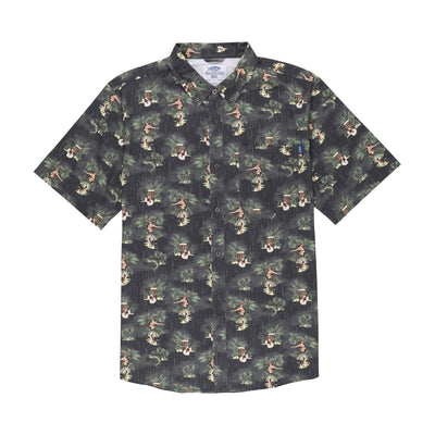Captain's Lounge SS Button Down | Charcoal